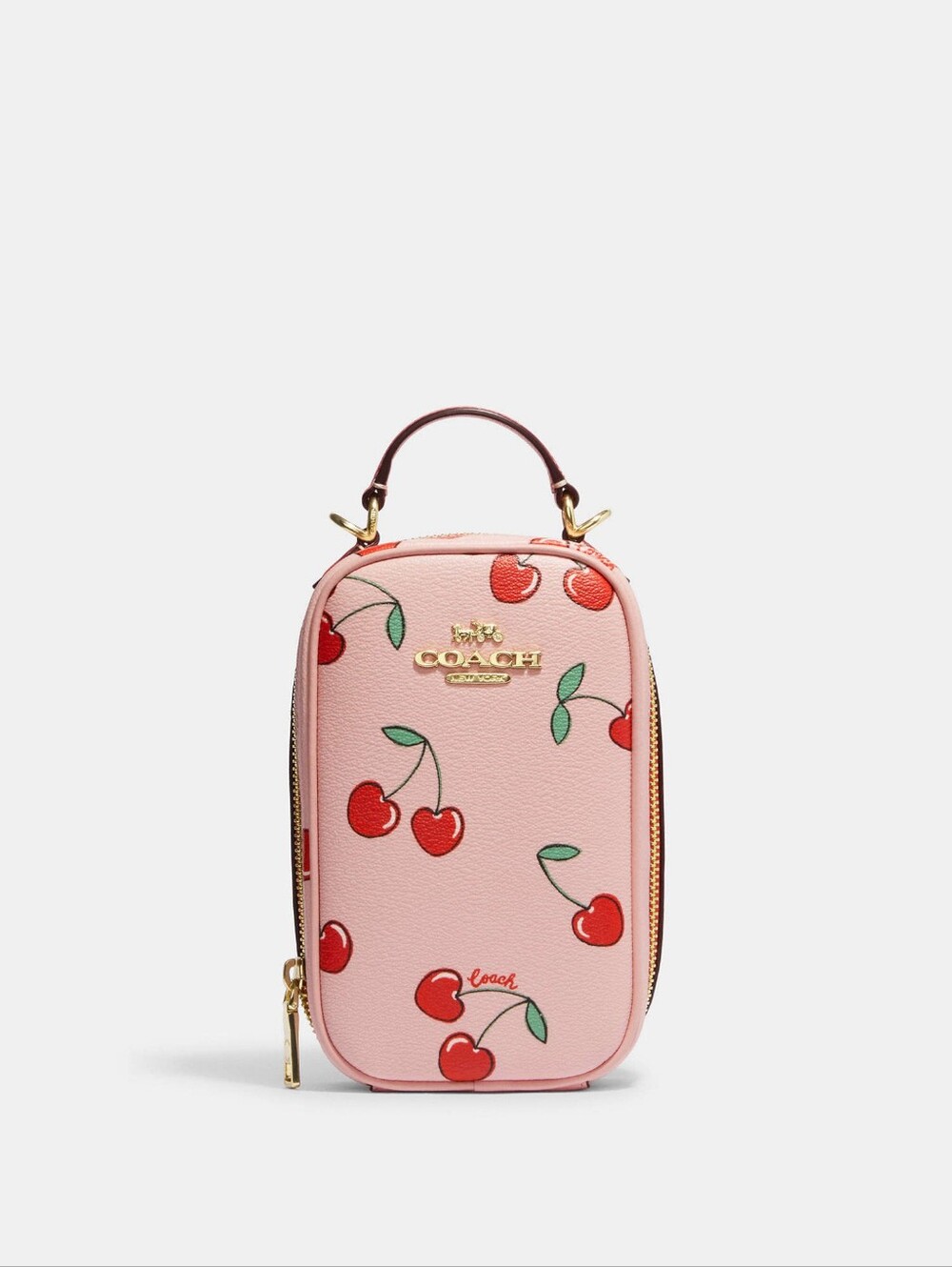 Coach Eva Phone Crossbody Cherry Heart
